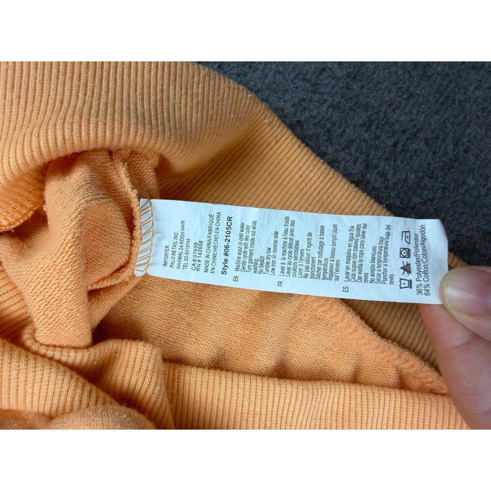 Refuge Athletic Women's Size Medium Jacket Orange Slush Cropped Full Zip Hoodie - Picture 6 of 6